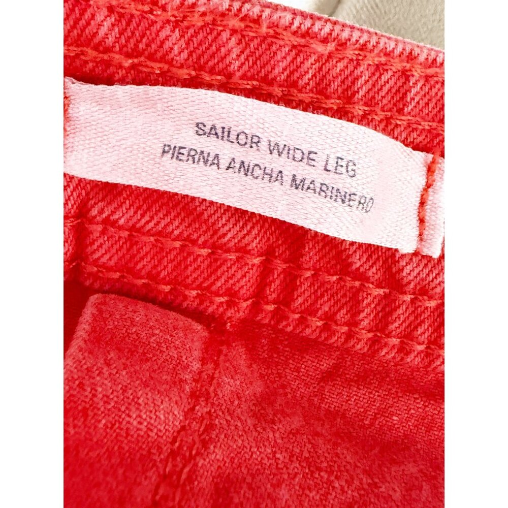 Universal Thread High-Rise Sailor Wide Leg Comfort Stretch Ankle Jeans Red - Picture 8 of 13